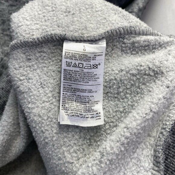 OLD NAVY Long Sleeve Hoodie Pullover Sweater Men Large Gray Front Pockets Used - Picture 12 of 16